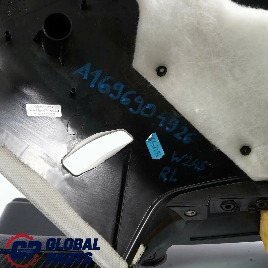 Tapa Panel Maletero Pilar C Trasero Izquierdo Gris para Mercedes W245 con número de pieza A1696904926 Mercedes W245 Tapa Panel Maletero Pilar C Trasero Izquierdo Gris - SKU A1696904926-1 - Número de pieza A1696904926