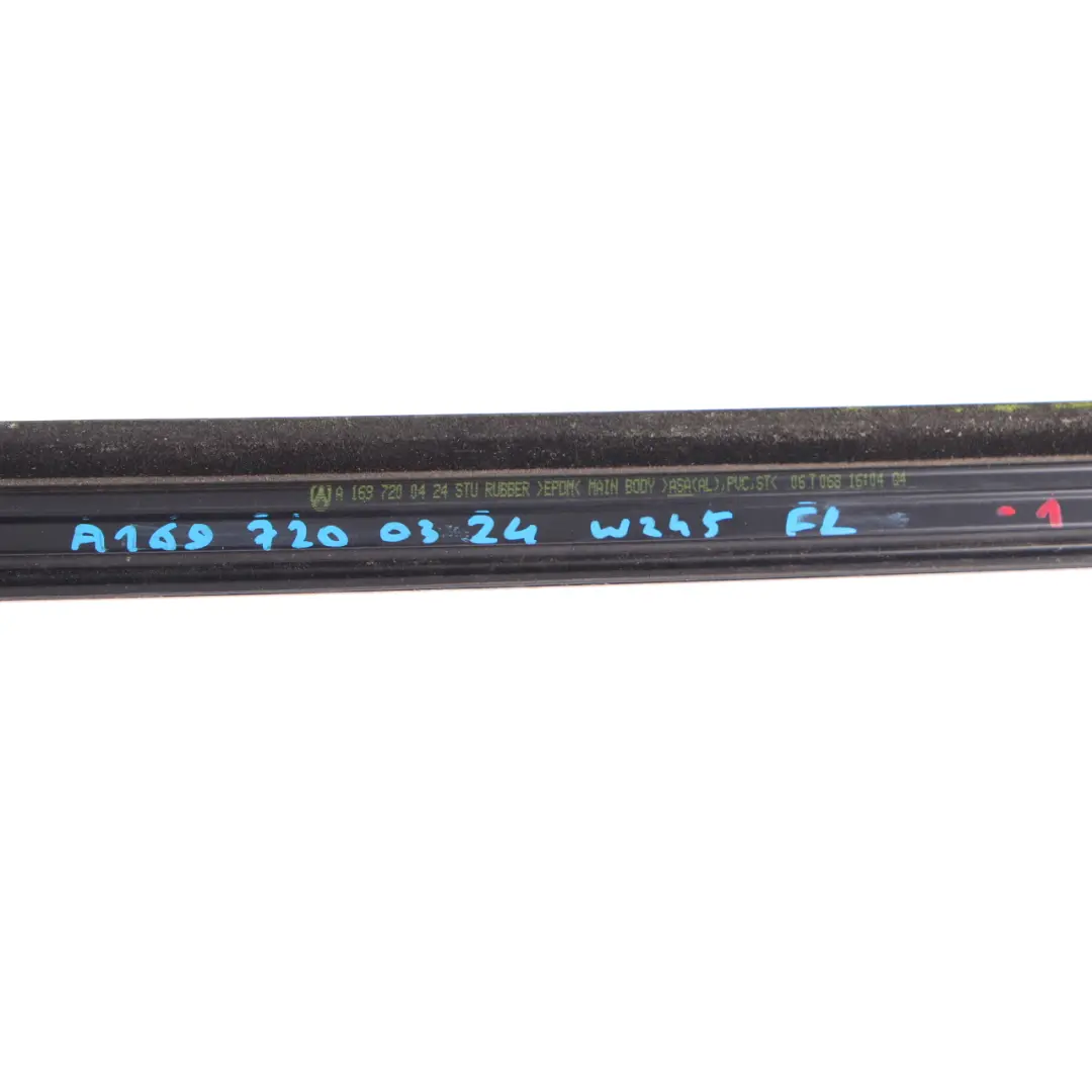 Window Strip Trim Moulding Door Front Left N/S to Mercedes W245 with Part number A1697200324 Mercedes W245 Window Strip Trim Moulding Door Front Left N/S - SKU A1697200324-1 - Part number A1697200324