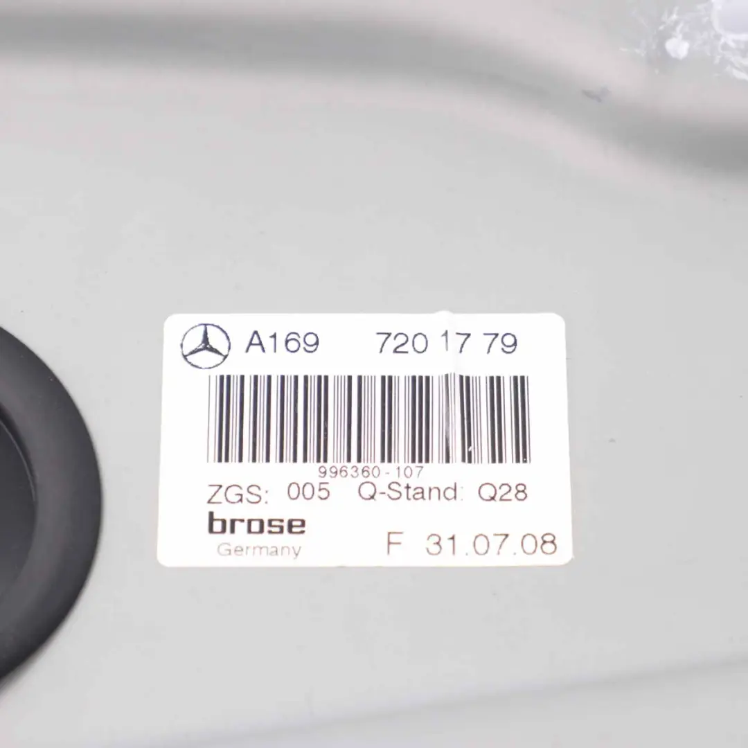 Mercedes W169 Support Carte Porte Avant Gauche Lève-Vitre Electrique Régulateur - SKU A1697200979 - Numéro de pièce A1697201879