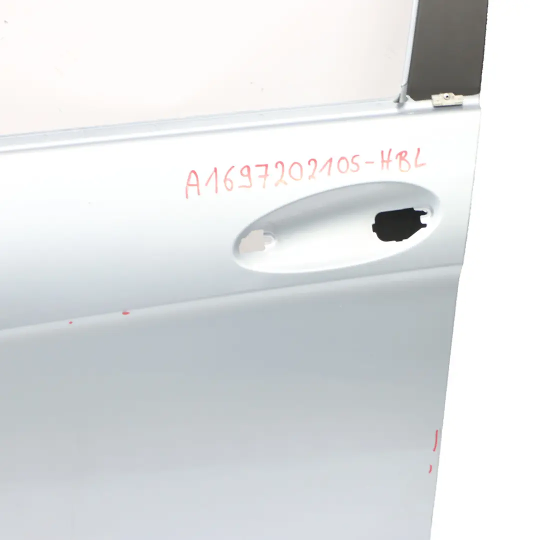Door Front Left N/S Horizon Blue Metallic - 391 to Mercedes W169 with Part number A1697202105 Mercedes W169 Door Front Left N/S Horizon Blue Metallic - 391 - SKU A1697202105-HBL - Part number A1697202105