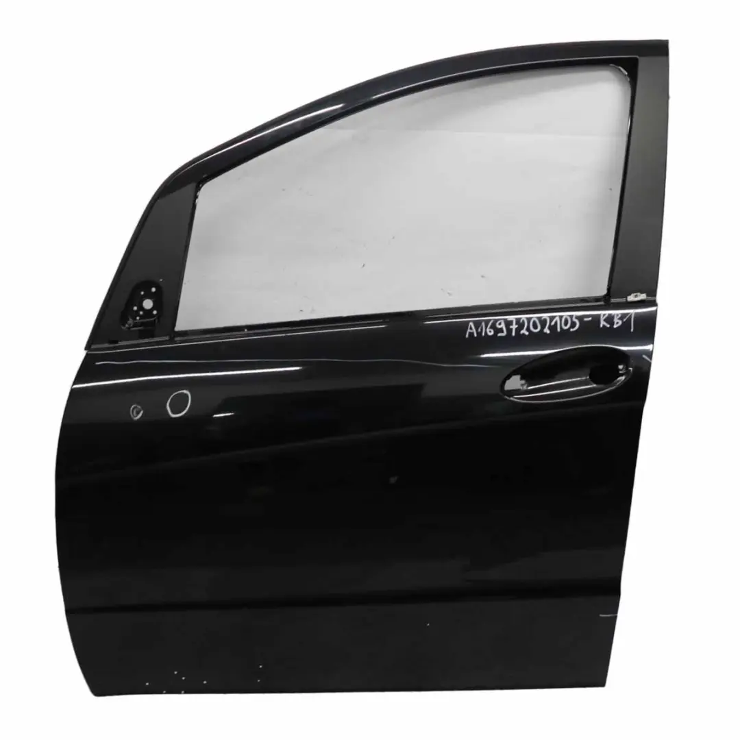 Door Front Left N/S A-Class Kosmos Black Metallic - 191 to Mercedes W169 with Part number A1697202105 Mercedes W169 Door Front Left N/S A-Class Kosmos Black Metallic - 191 - SKU A1697202105-KB1 - Part number A1697202105