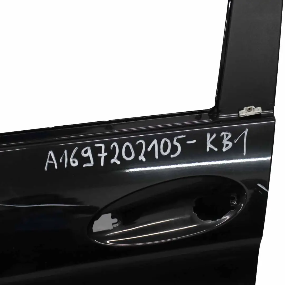 Door Front Left N/S A-Class Kosmos Black Metallic - 191 to Mercedes W169 with Part number A1697202105 Mercedes W169 Door Front Left N/S A-Class Kosmos Black Metallic - 191 - SKU A1697202105-KB1 - Part number A1697202105