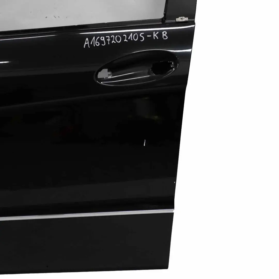 Puerta Delantera Izquierda Kosmos Negro Metalizado - 191 para Mercedes W169 con número de pieza A1697202105 Mercedes W169 Puerta Delantera Izquierda Kosmos Negro Metalizado - 191 - SKU A1697202105-KB - Número de pieza A1697202105