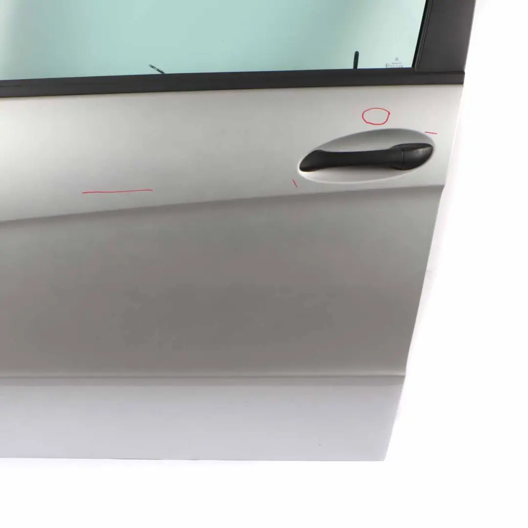 Door Front Left N/S Polar Silver Metallic - 761 to Mercedes W169 with Part number A1697202105 Mercedes W169 Door Front Left N/S Polar Silver Metallic - 761 - SKU A1697202105-PLS - Part number A1697202105