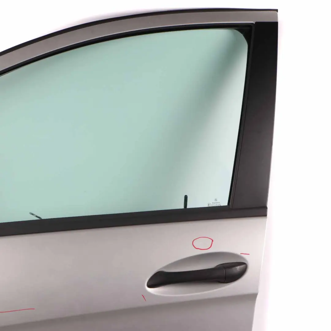 Door Front Left N/S Polar Silver Metallic - 761 to Mercedes W169 with Part number A1697202105 Mercedes W169 Door Front Left N/S Polar Silver Metallic - 761 - SKU A1697202105-PLS - Part number A1697202105