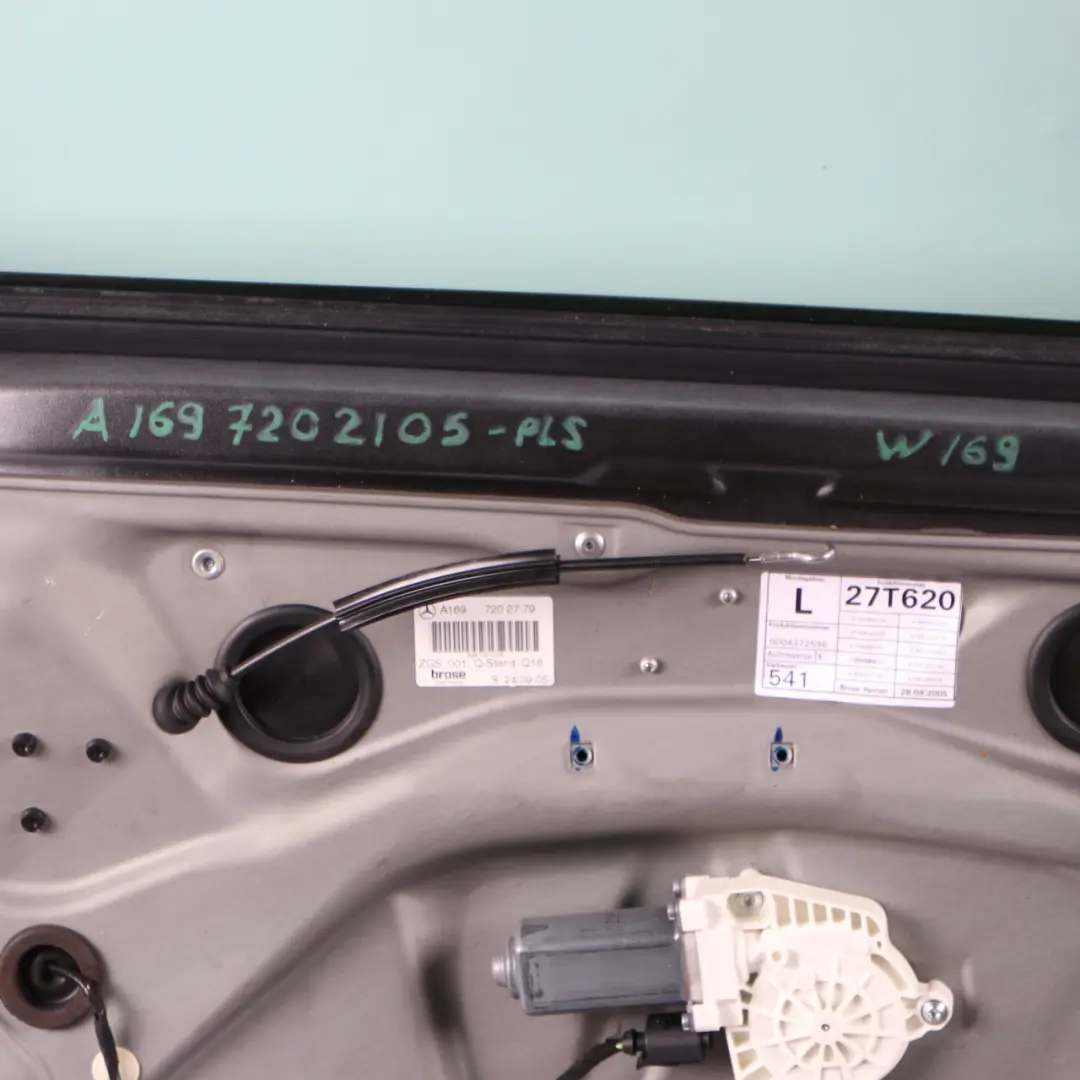 Door Front Left N/S Polar Silver Metallic - 761 to Mercedes W169 with Part number A1697202105 Mercedes W169 Door Front Left N/S Polar Silver Metallic - 761 - SKU A1697202105-PLS - Part number A1697202105