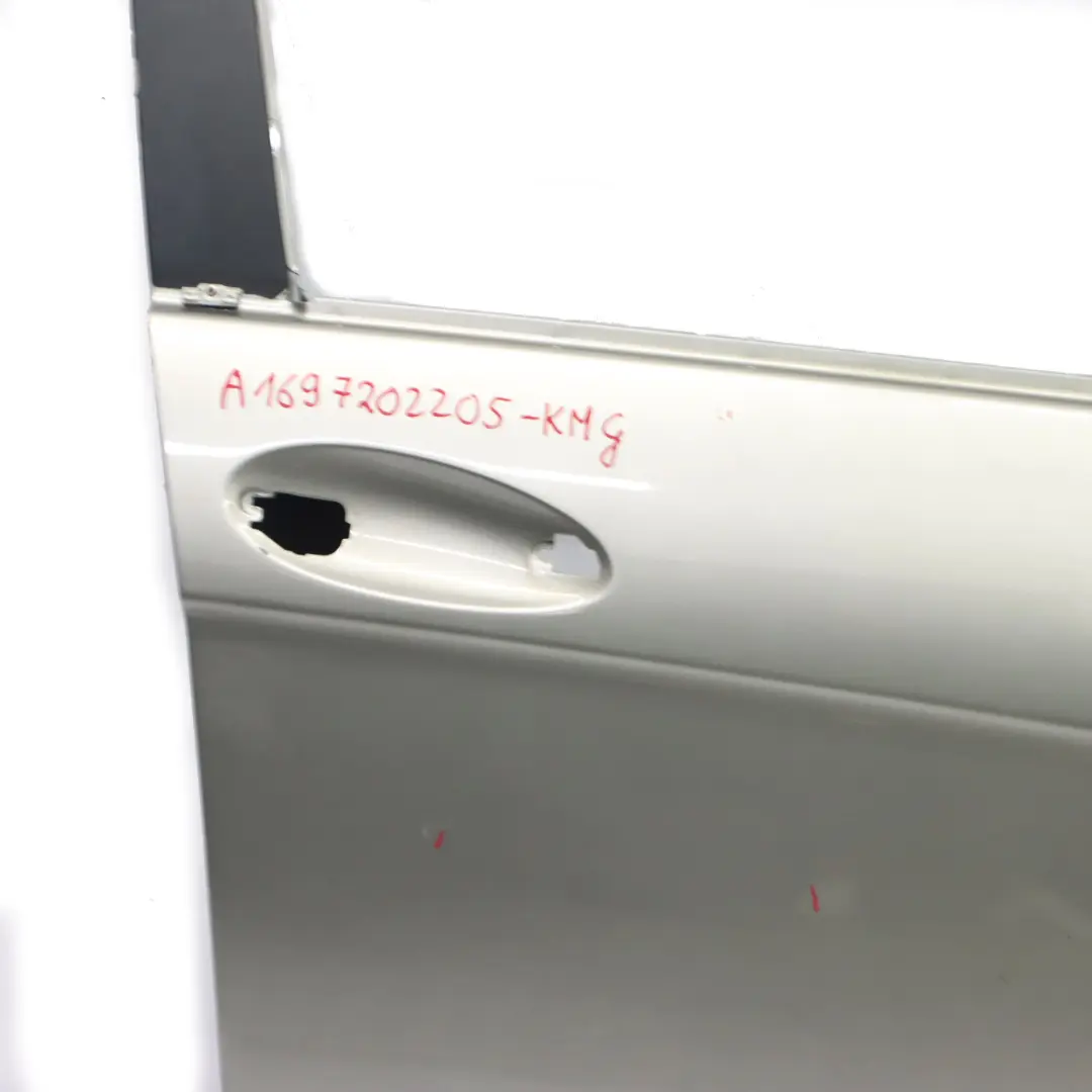 Door Front Right O/S Comet Grey Kometgrau Metallic - 748 to Mercedes W169 with Part number A1697202205 Mercedes W169 Door Front Right O/S Comet Grey Kometgrau Metallic - 748 - SKU A1697202205-KMG - Part number A1697202205