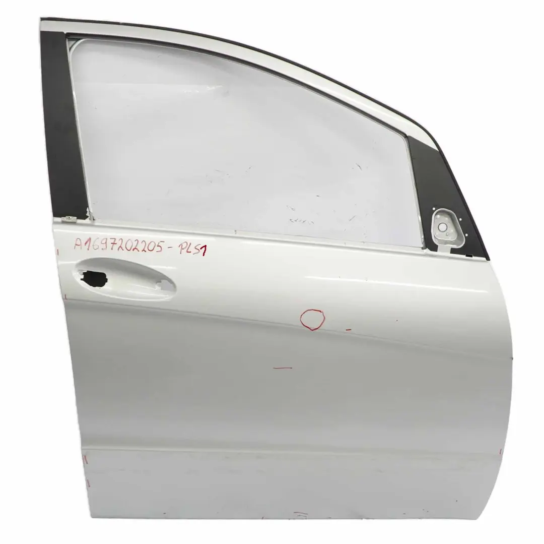 Front Door Mercedes W169 Right O/S Panel Polar Silver Metallic - 761 to with Part number A1697202205 Front Door Mercedes W169 Right O/S Panel Polar Silver Metallic - 761 - SKU A1697202205-PLS1 - Part number A1697202205