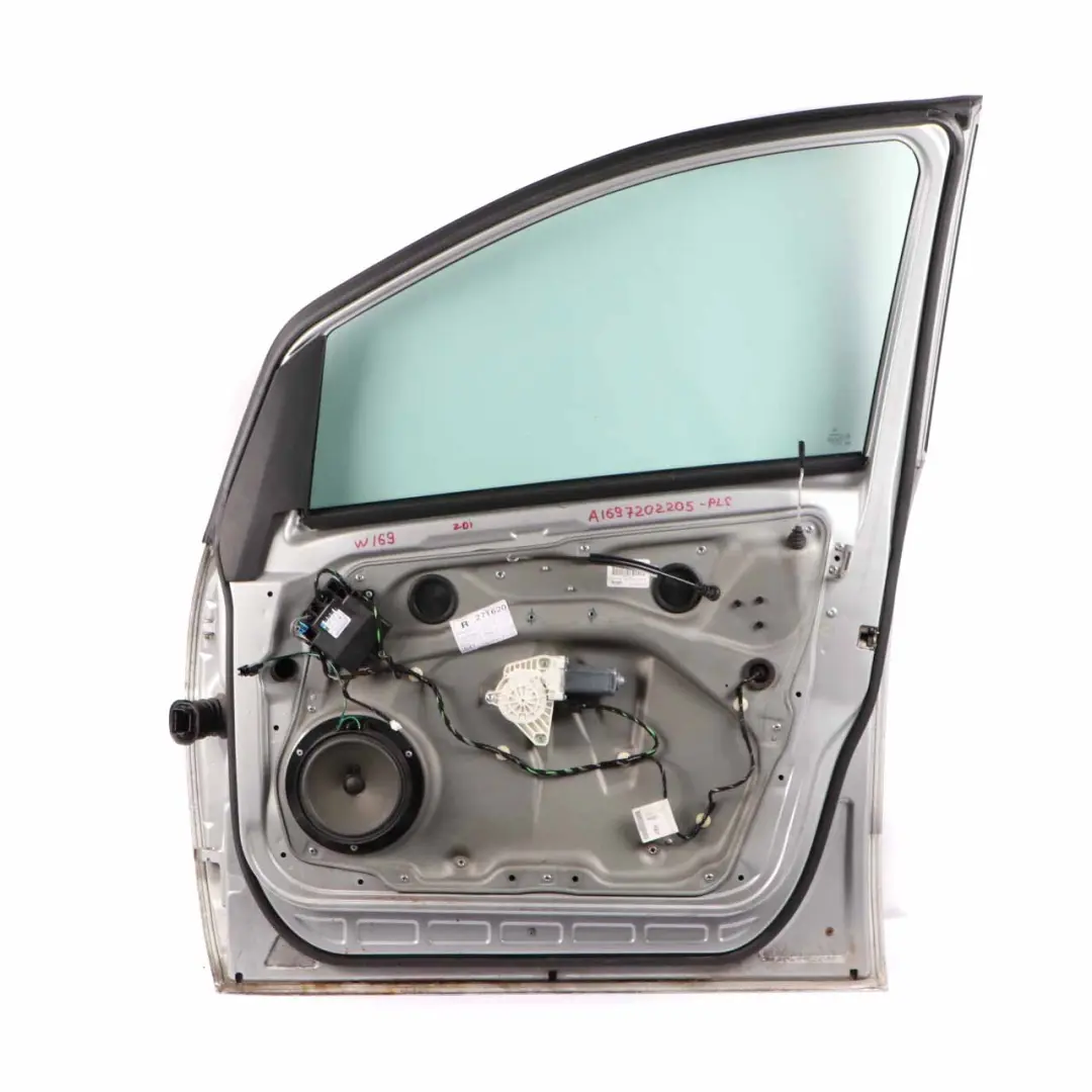 Front Door Mercedes W169 Right O/S Panel Polar Silver Metallic - 761 to with Part number A1697202205 Front Door Mercedes W169 Right O/S Panel Polar Silver Metallic - 761 - SKU A1697202205-PLS - Part number A1697202205