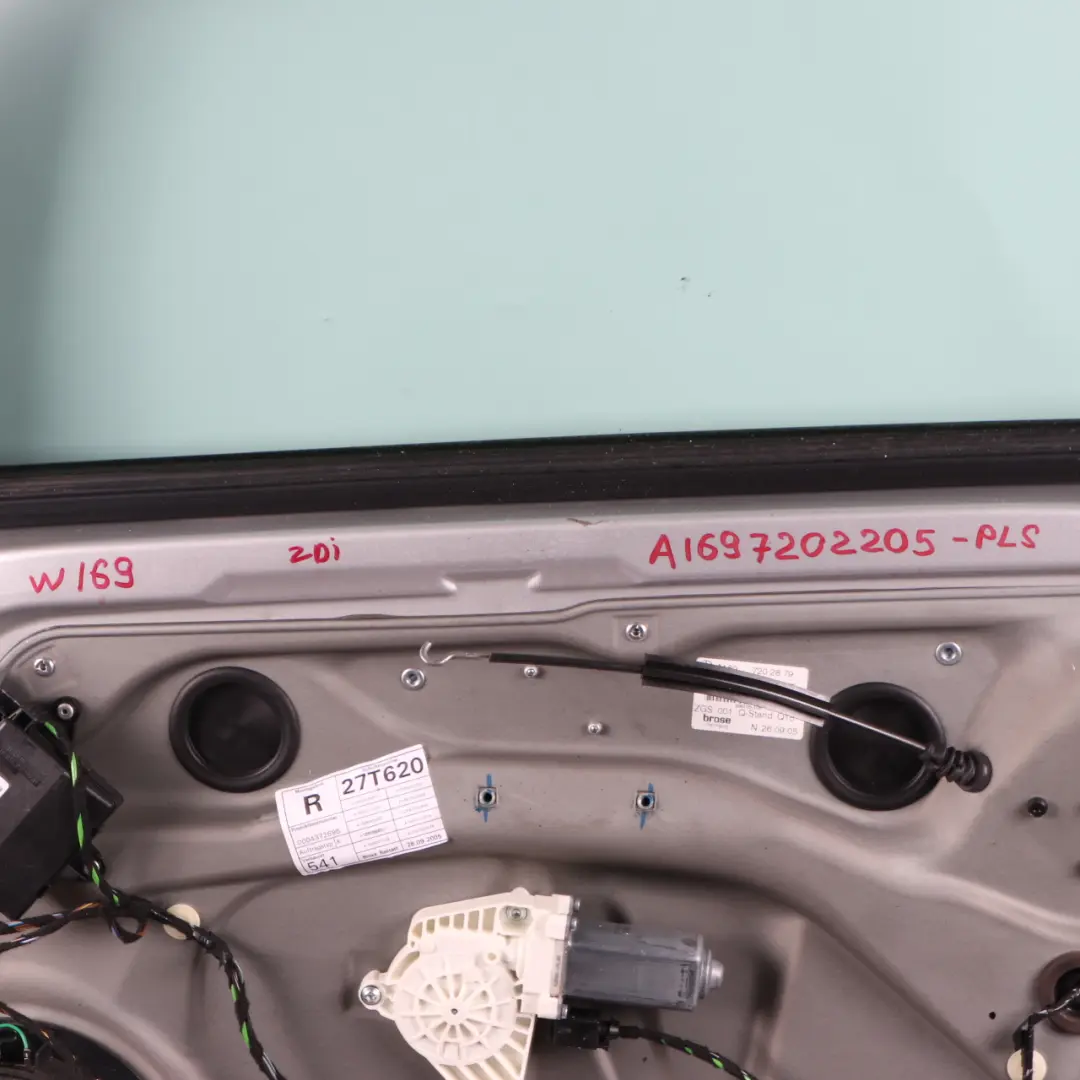 Front Door Mercedes W169 Right O/S Panel Polar Silver Metallic - 761 to with Part number A1697202205 Front Door Mercedes W169 Right O/S Panel Polar Silver Metallic - 761 - SKU A1697202205-PLS - Part number A1697202205