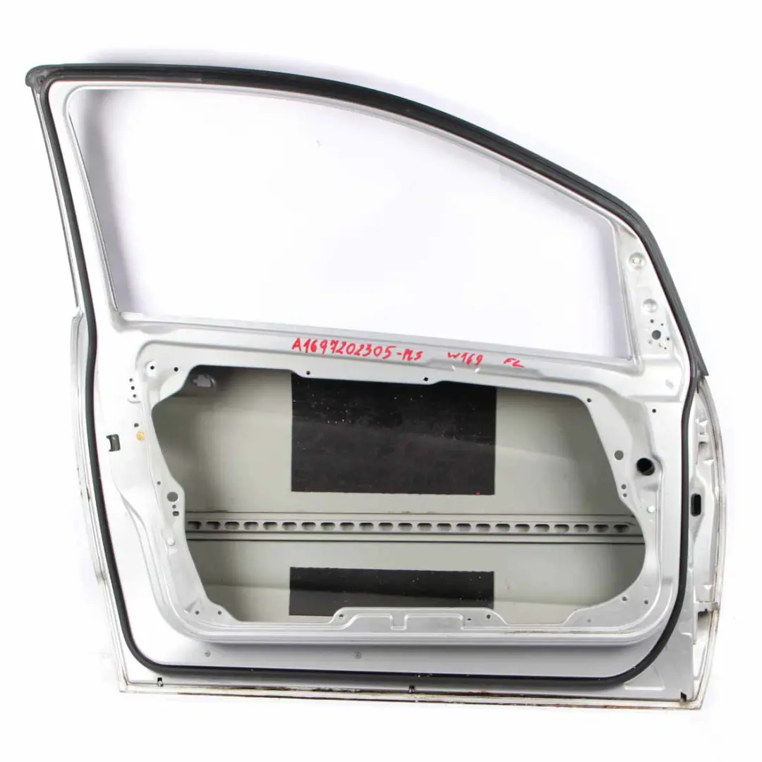 Door Front Left N/S Polar Silver Metallic - 761 to Mercedes W169 Coupe with Part number A1697202305 Mercedes W169 Coupe Door Front Left N/S Polar Silver Metallic - 761 - SKU A1697202305-PLS - Part number A1697202305
