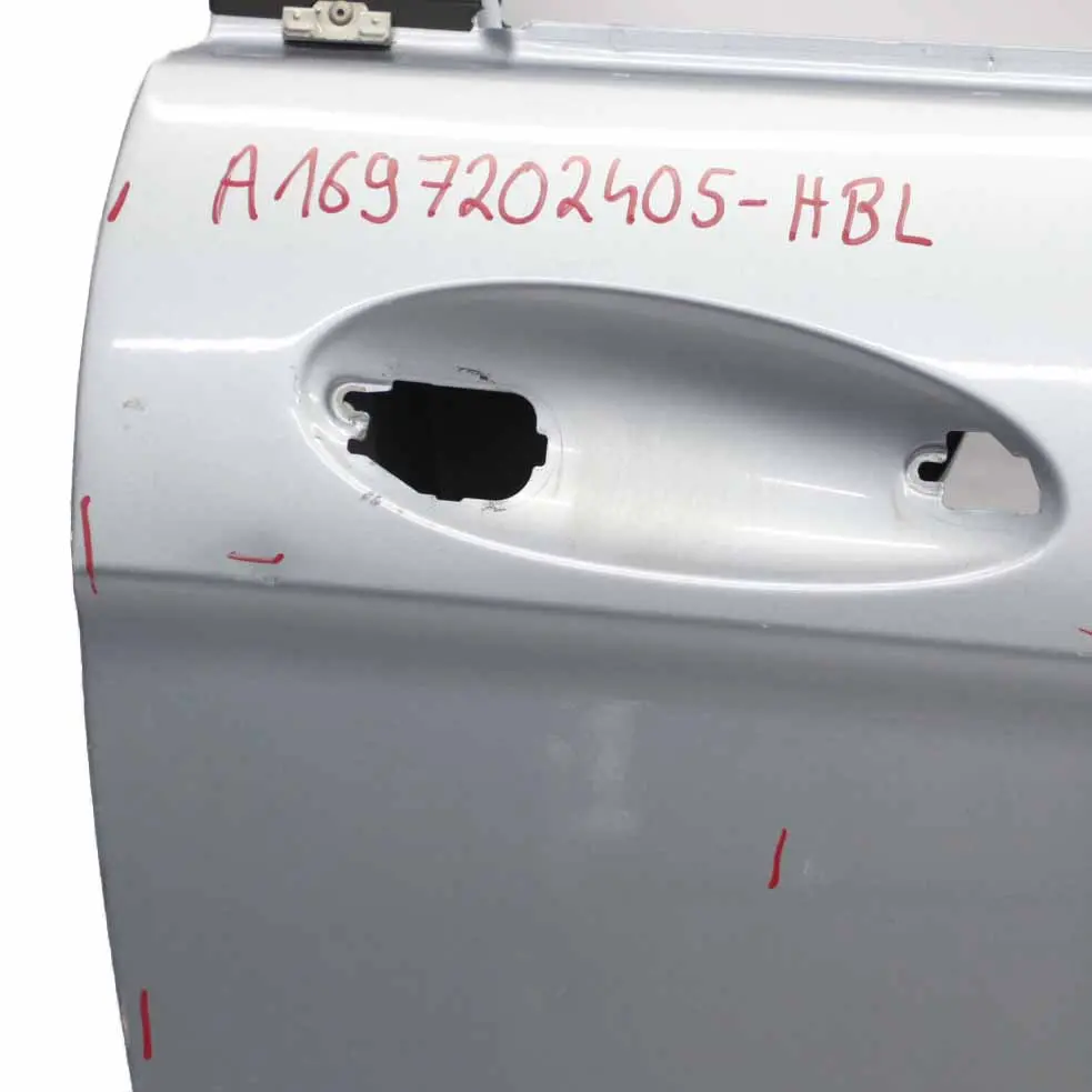 Door Front Right O/S Horizon Blue Metallic - 391 to Mercedes W169 Coupe with Part number A1697202405 Mercedes W169 Coupe Door Front Right O/S Horizon Blue Metallic - 391 - SKU A1697202405-HBL - Part number A1697202405