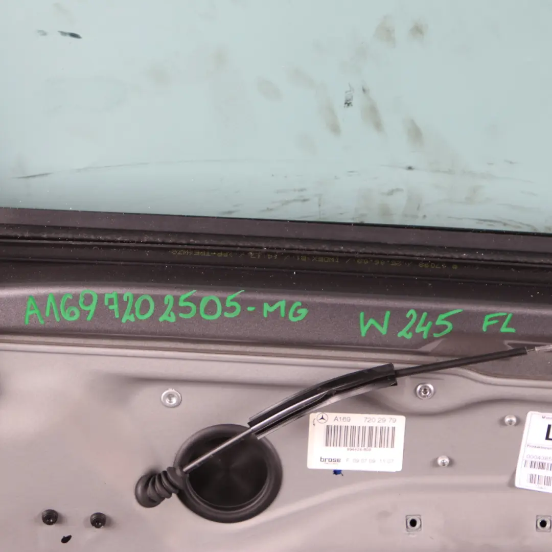 Mercedes W245 Porta anteriore sinistra Mountaingrau Mountain Grey Metallic - 787 - SKU A1697202505-MG - Numero di parte A1697202505