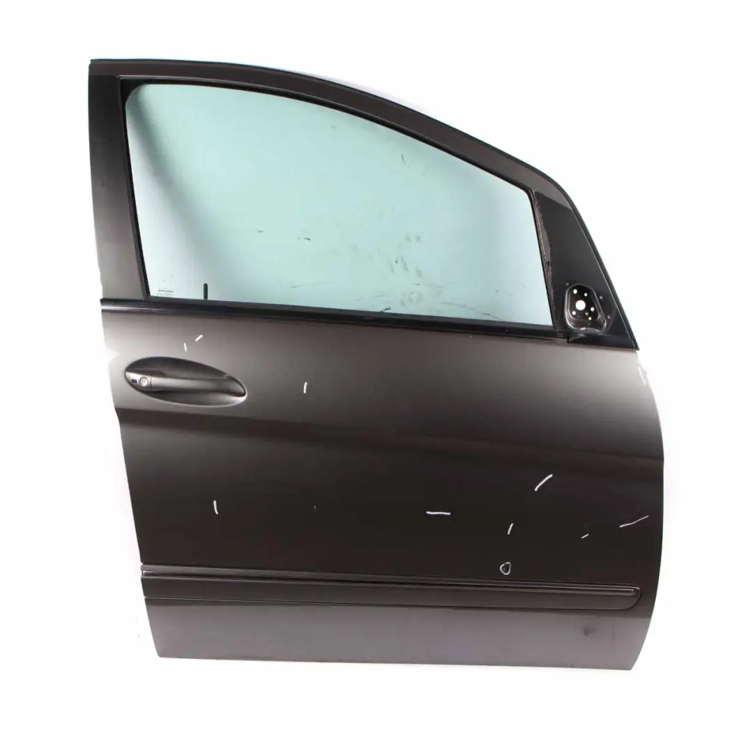 Door Front Right O/S Mountain Gray Metallic Finish - 787 to Mercedes W245 with Part number A1697202605 Mercedes W245 Door Front Right O/S Mountain Gray Metallic Finish - 787 - SKU A1697202605-MG - Part number A1697202605