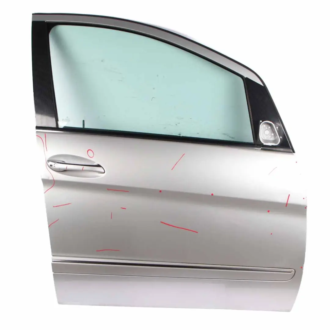 Door Front Right O/S Polar Silver Metallic - 761 to Mercedes W245 with Part number A1697202605 Mercedes W245 Door Front Right O/S Polar Silver Metallic - 761 - SKU A1697202605-PLS - Part number A1697202605