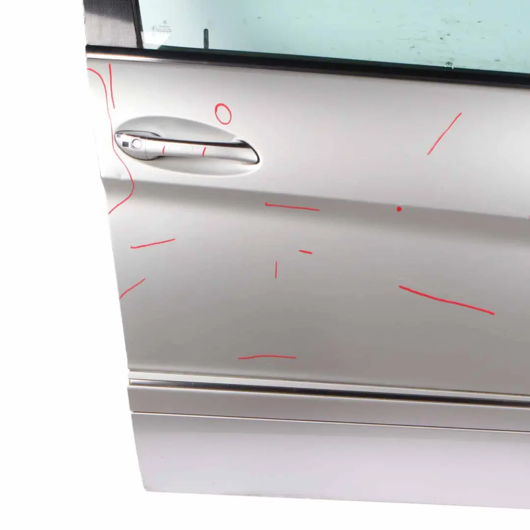 Door Front Right O/S Polar Silver Metallic - 761 to Mercedes W245 with Part number A1697202605 Mercedes W245 Door Front Right O/S Polar Silver Metallic - 761 - SKU A1697202605-PLS - Part number A1697202605