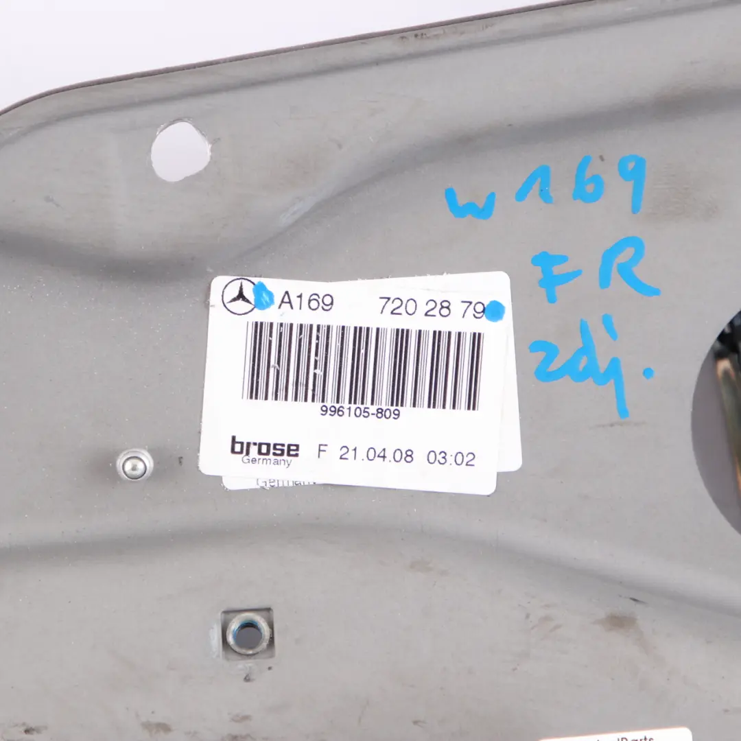 Mercedes W169 Front Right Door O/S Electric Window Regulator Lifter - SKU A1697202879 - Part number A1697202879