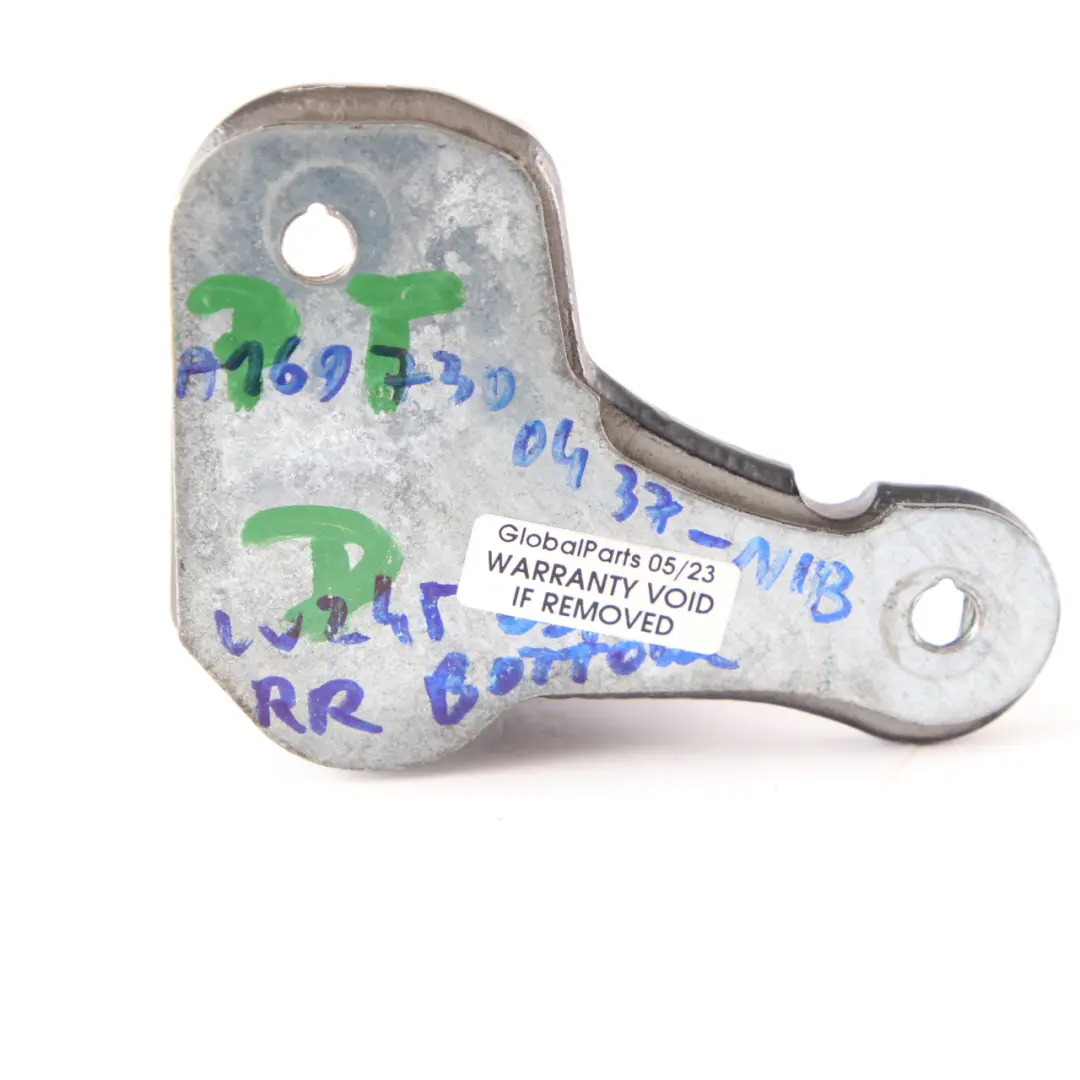 Door Hinge Rear Right O/S Lower Night Black 696 to Mercedes W169 W245 with Part number A1697300437 Mercedes W169 W245 Door Hinge Rear Right O/S Lower Night Black 696 - SKU A1697300437-NIB - Part number A1697300437