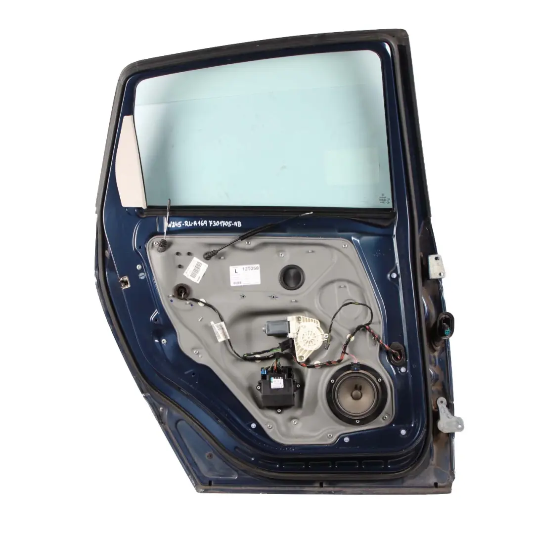 Door Rear Left N/S Atoll Blau Blue Metallic - 375 to Mercedes W245 with Part number A1697301705 Mercedes W245 Door Rear Left N/S Atoll Blau Blue Metallic - 375 - SKU A1697301705-AB - Part number A1697301705