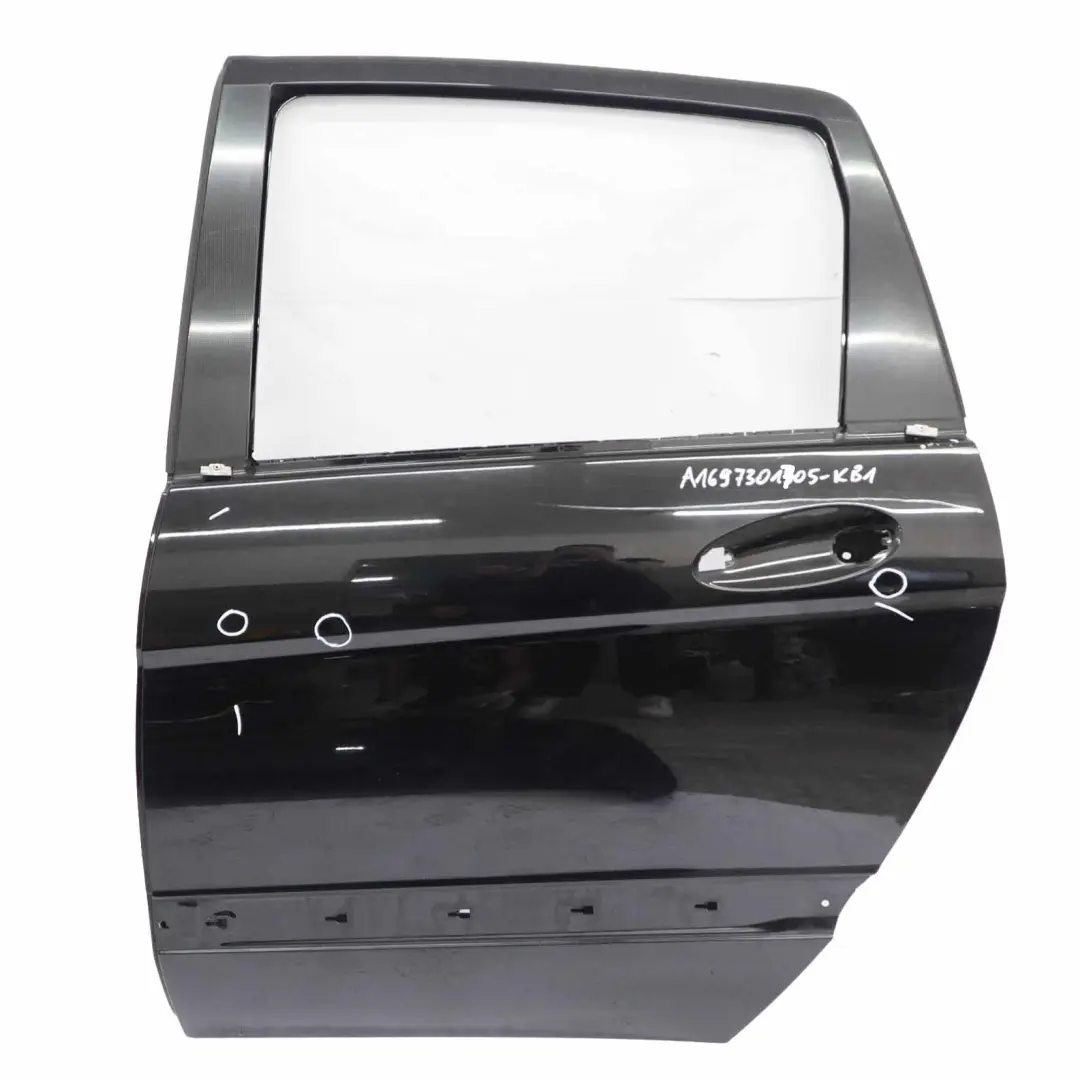 Tür hinten links Kosmos Cosmic Schwarz Metallic - 191 für Mercedes W245 mit Teilenummer A1697301705 Mercedes W245 Tür hinten links Kosmos Cosmic Schwarz Metallic - 191 - SKU A1697301705-KB1 - Teilenummer A1697301705