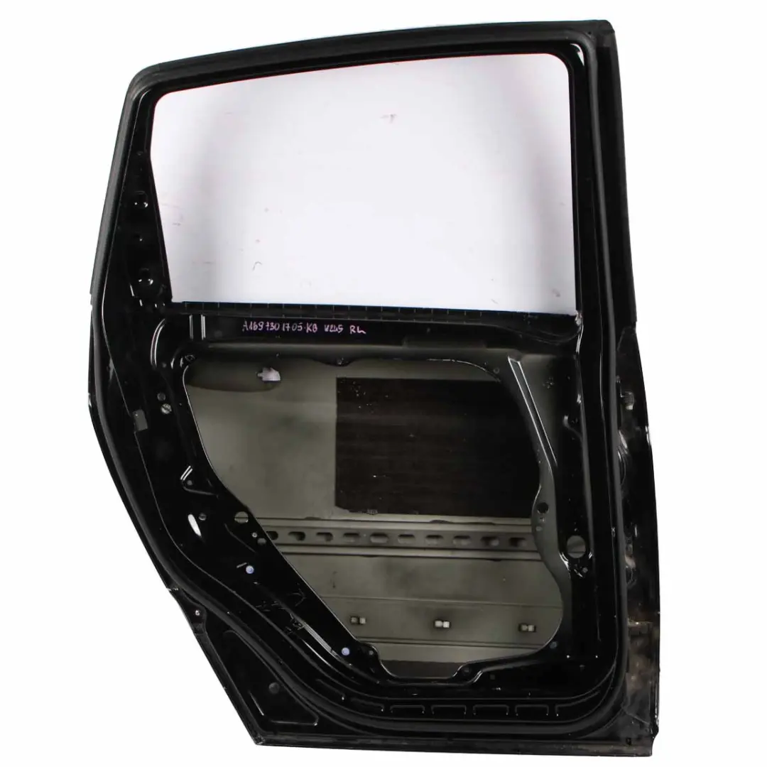 Mercedes W245 Door Rear Left N/S Kosmos Cosmic Black Metallic - 191 - SKU A1697301705-KB - Part number A1697301705