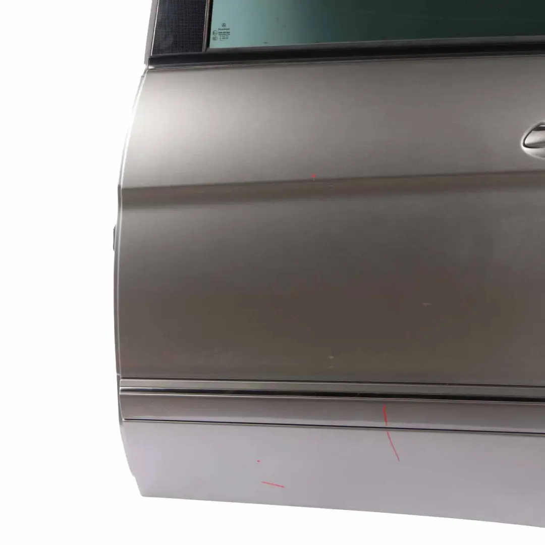 Door Rear Left N/S Covering Panel Comet Grey Metallic - 748 to Mercedes W245 with Part number A1697301705 Mercedes W245 Door Rear Left N/S Covering Panel Comet Grey Metallic - 748 - SKU A1697301705-KMG - Part number A1697301705