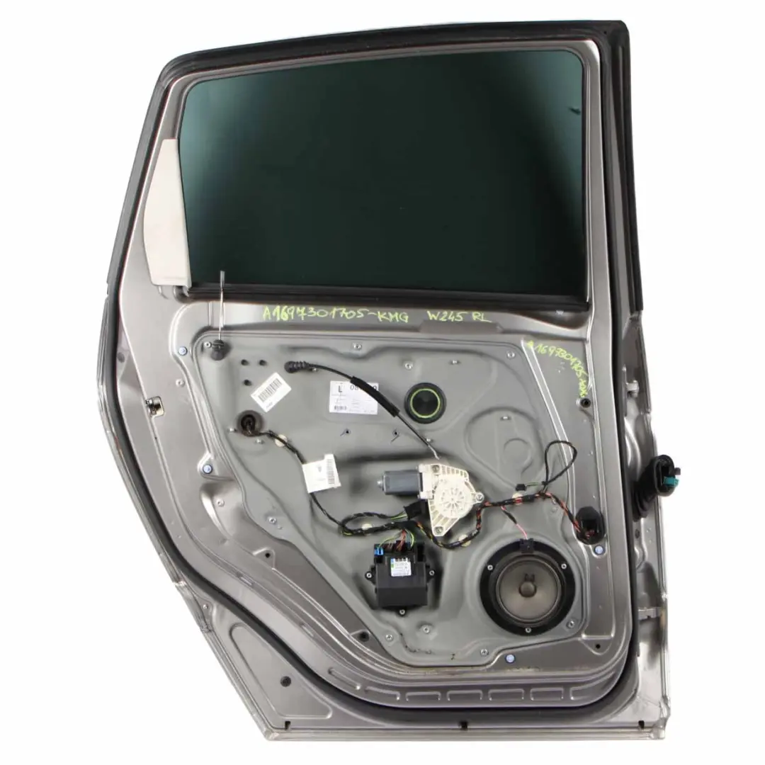 Door Rear Left N/S Covering Panel Comet Grey Metallic - 748 to Mercedes W245 with Part number A1697301705 Mercedes W245 Door Rear Left N/S Covering Panel Comet Grey Metallic - 748 - SKU A1697301705-KMG - Part number A1697301705