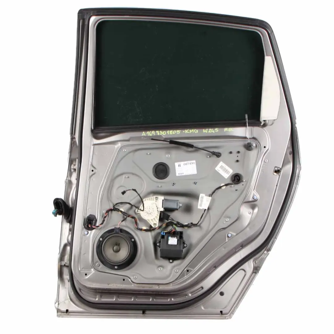 Door Rear Right O/S Covering Panel Kometgrau Comet Grey - 748 to Mercedes W245 with Part number A1697301805 Mercedes W245 Door Rear Right O/S Covering Panel Kometgrau Comet Grey - 748 - SKU A1697301805-KMG - Part number A1697301805