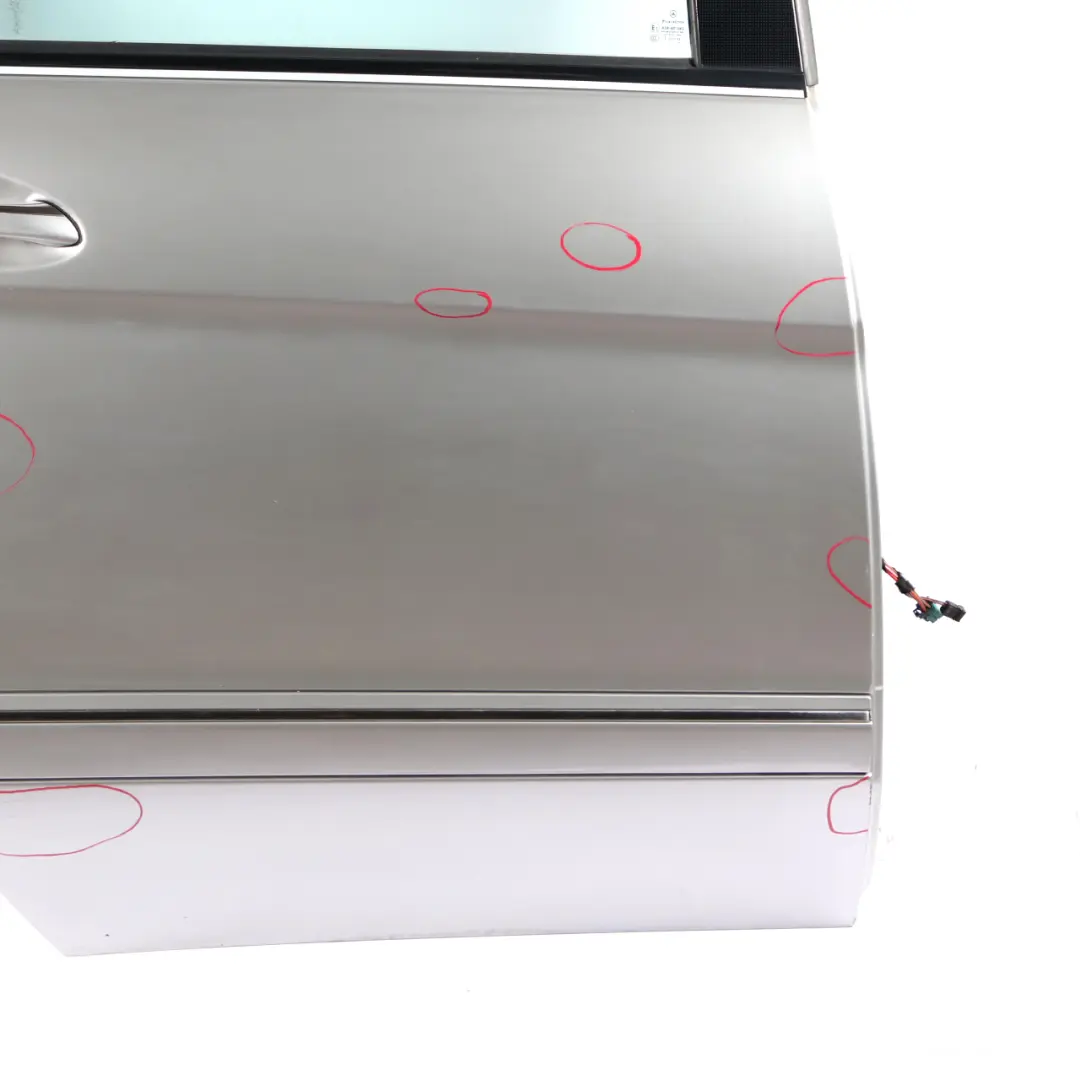 Door Rear Right O/S Covering Panel Polar Silver Metallic - 761 to Mercedes W245 with Part number A1697301805 Mercedes W245 Door Rear Right O/S Covering Panel Polar Silver Metallic - 761 - SKU A1697301805-PLS - Part number A1697301805