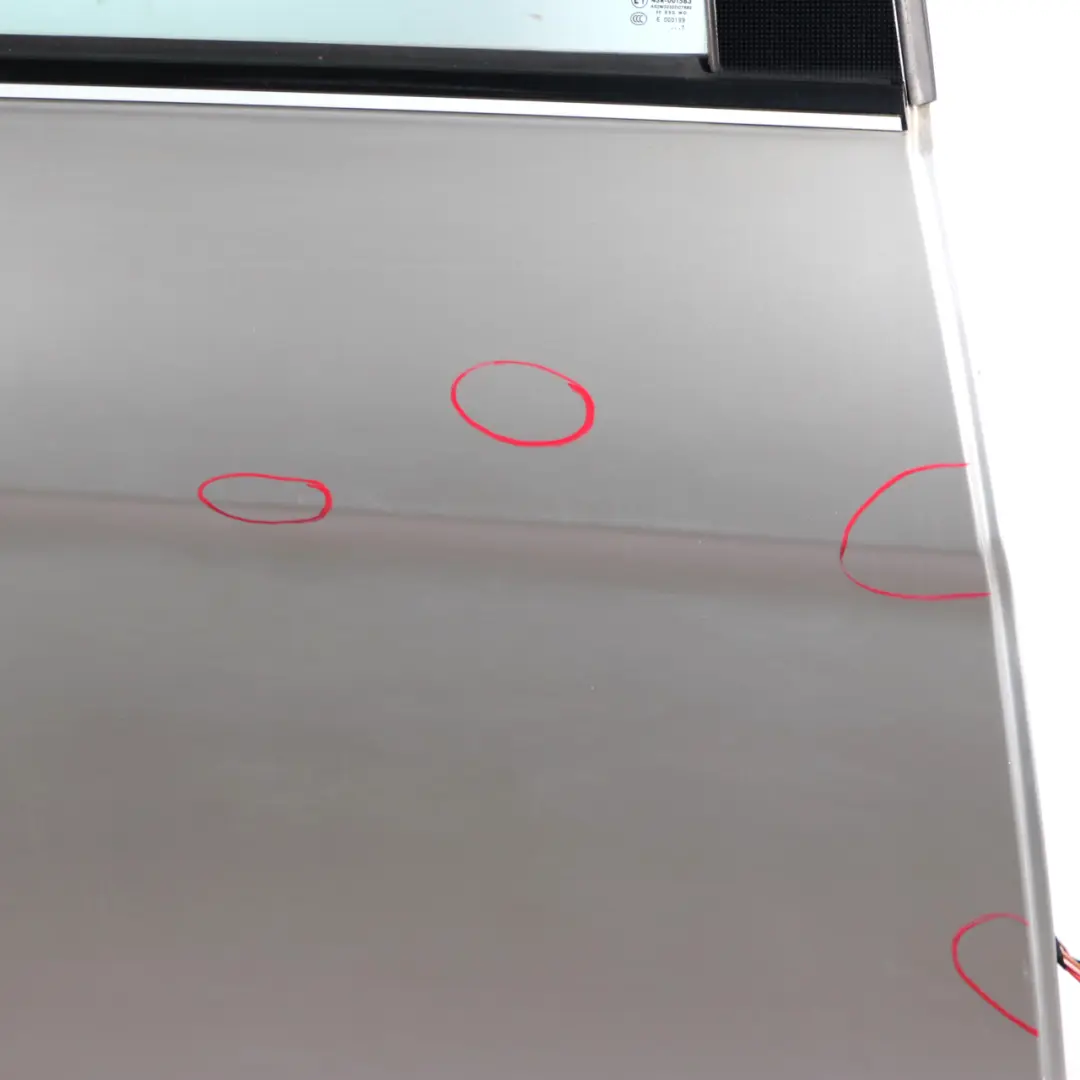 Door Rear Right O/S Covering Panel Polar Silver Metallic - 761 to Mercedes W245 with Part number A1697301805 Mercedes W245 Door Rear Right O/S Covering Panel Polar Silver Metallic - 761 - SKU A1697301805-PLS - Part number A1697301805