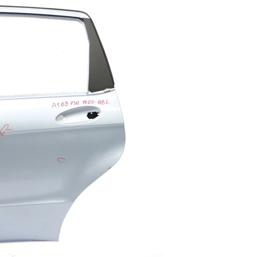 Tür hinten links Horizon Blau Metallic - 391 für Mercedes W169 mit Teilenummer A1697301905 Mercedes W169 Tür hinten links Horizon Blau Metallic - 391 - SKU A1697301905-HBL - Teilenummer A1697301905