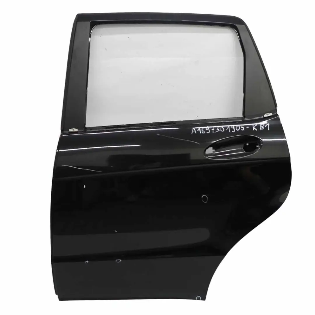 Mercedes W169 Tür hinten links Kosmos Cosmic Schwarz Metallic - 191 - SKU A1697301905-KB1 - Teilenummer A1697301905