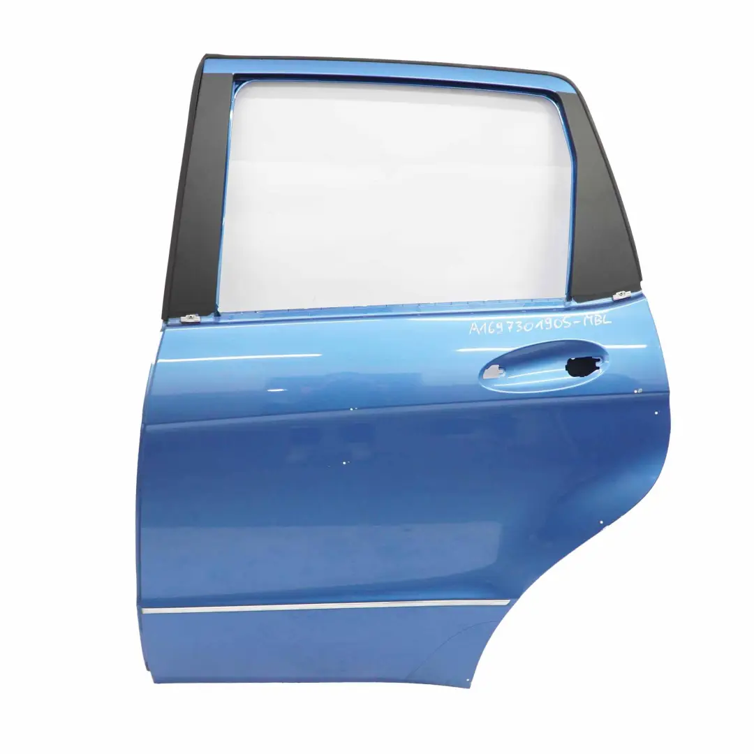 Mercedes W169 Door Rear Left N/S Mistral Blue Metallic - 955 - SKU A1697301905-MBL - Part number A1697301905