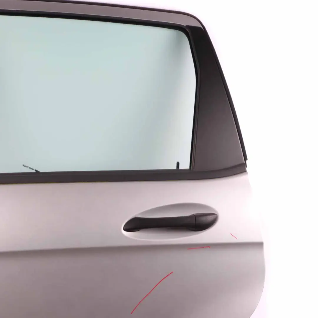 Door Rear Left N/S Polar Silver Metallic - 761 to Mercedes W169 with Part number A1697301905 Mercedes W169 Door Rear Left N/S Polar Silver Metallic - 761 - SKU A1697301905-PLS - Part number A1697301905