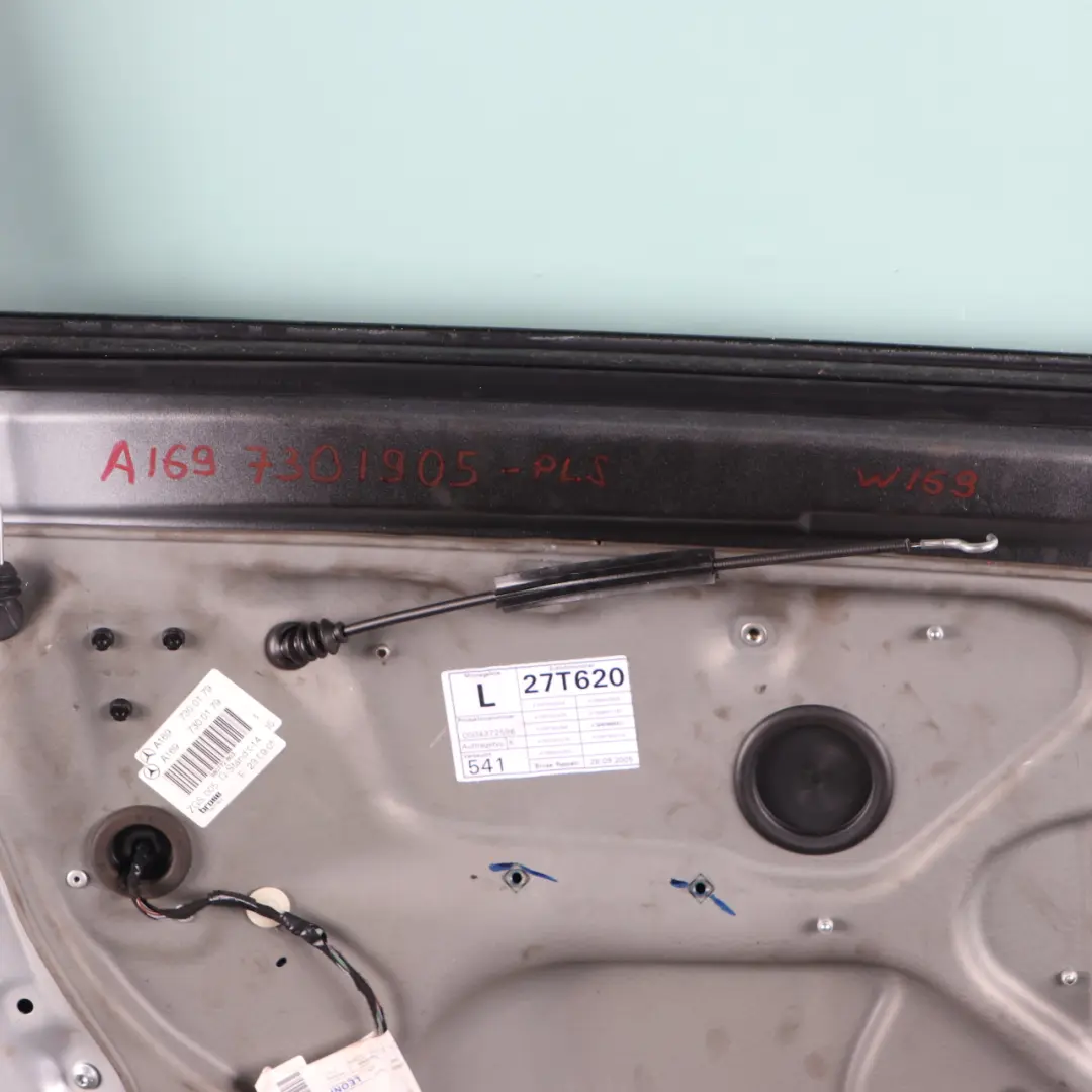 Door Rear Left N/S Polar Silver Metallic - 761 to Mercedes W169 with Part number A1697301905 Mercedes W169 Door Rear Left N/S Polar Silver Metallic - 761 - SKU A1697301905-PLS - Part number A1697301905