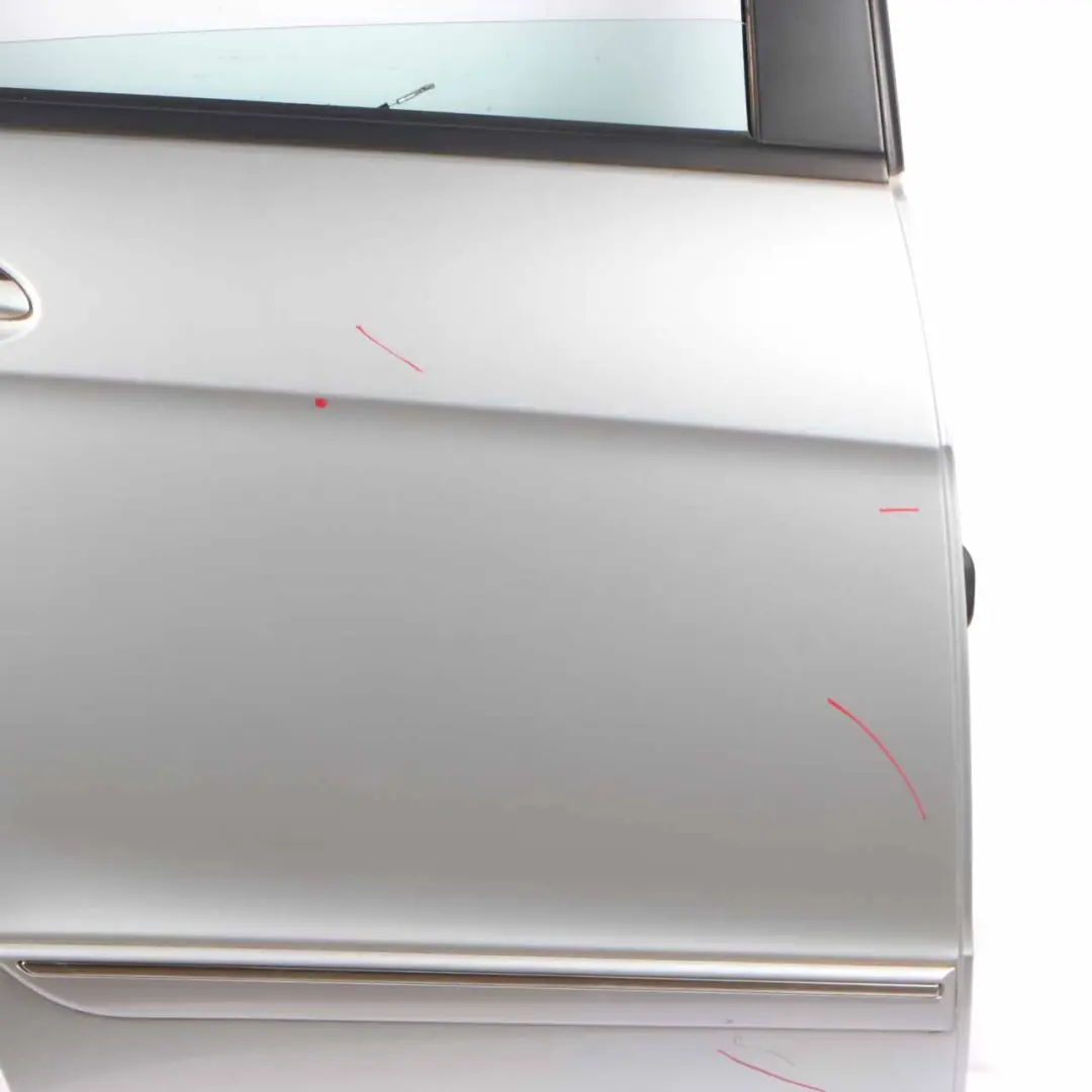 Door Mercedes W169 Right O/S Panel Polar Silver Metallic - 761 to Rear with Part number A1697302005 Rear Door Mercedes W169 Right O/S Panel Polar Silver Metallic - 761 - SKU A1697302005-PLS - Part number A1697302005