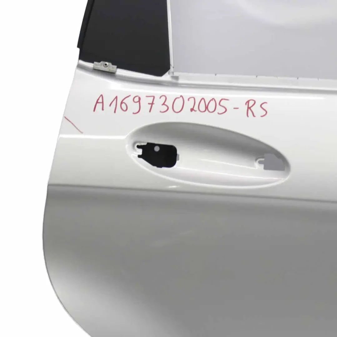 Door Mercedes W169 Right O/S Panel Reef Silver Metallic - 783 to Rear with Part number A1697302005 Rear Door Mercedes W169 Right O/S Panel Reef Silver Metallic - 783 - SKU A1697302005-RS - Part number A1697302005