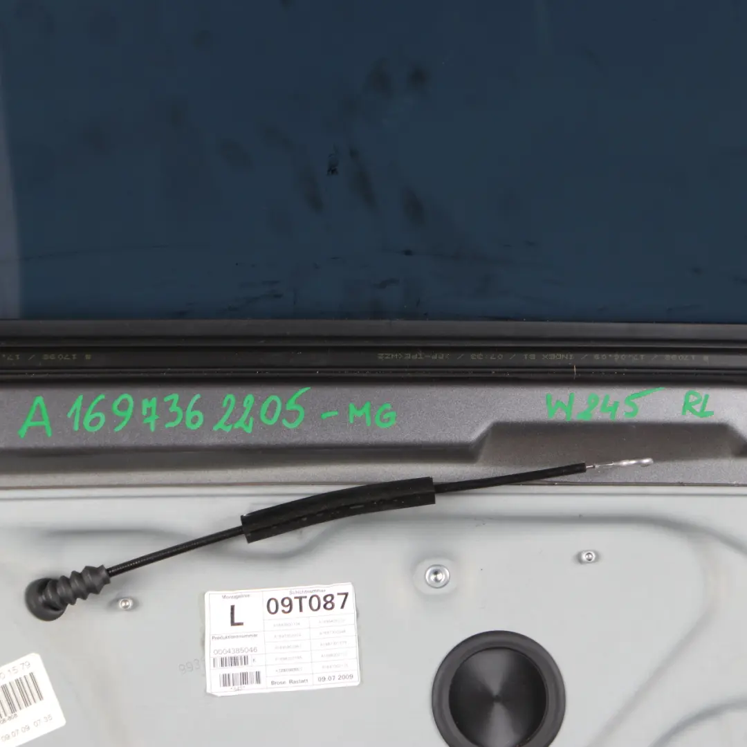 Door Rear Right O/S Mountain Gray Metallic Finish - 787 to Mercedes W245 with Part number A1697302205 Mercedes W245 Door Rear Right O/S Mountain Gray Metallic Finish - 787 - SKU A1697302205-MG - Part number A1697302205