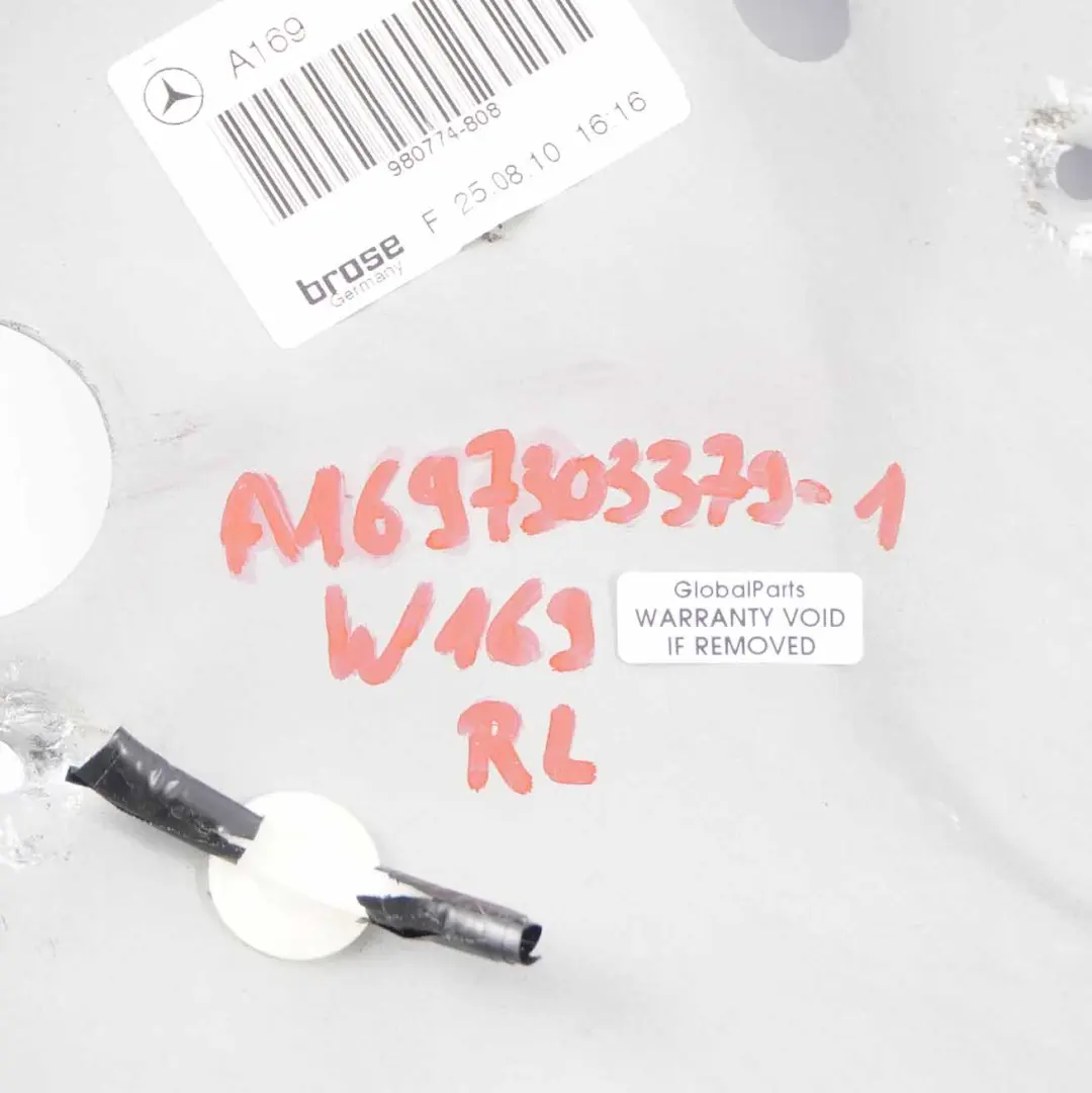 Window Lifter Rear Left Door N/S Electric Window Regulator to Mercedes W169 with Part number A1697303379 Mercedes W169 Window Lifter Rear Left Door N/S Electric Window Regulator - SKU A1697303379-1 - Part number A1697303379