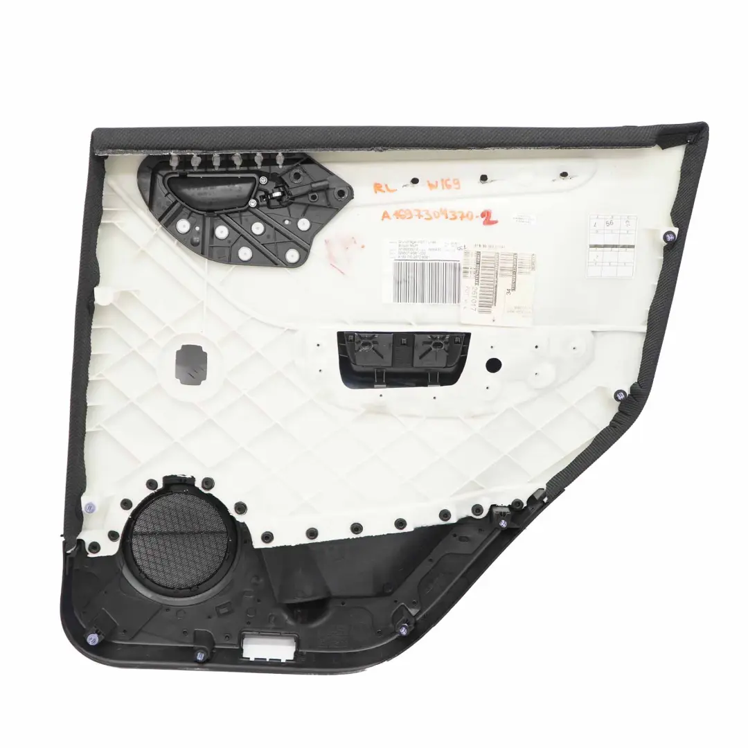 Mercedes W169 Tarjeta Puerta Trasera Izquierda Tela Panel Negro - SKU A1697304370-2 - Número de pieza A1697304370