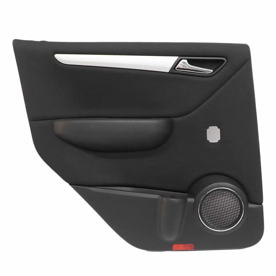 Mercedes W169 Tarjeta de puerta trasera izquierda Cubierta tela Negro - SKU A1697304570-1 - Número de pieza A1697304570