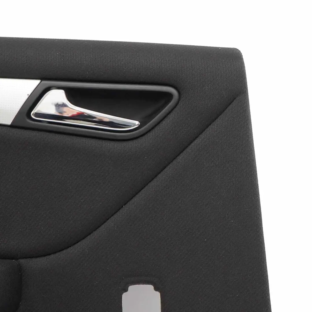 Mercedes W169 Tarjeta de puerta trasera izquierda Cubierta tela Negro - SKU A1697304570-1 - Número de pieza A1697304570