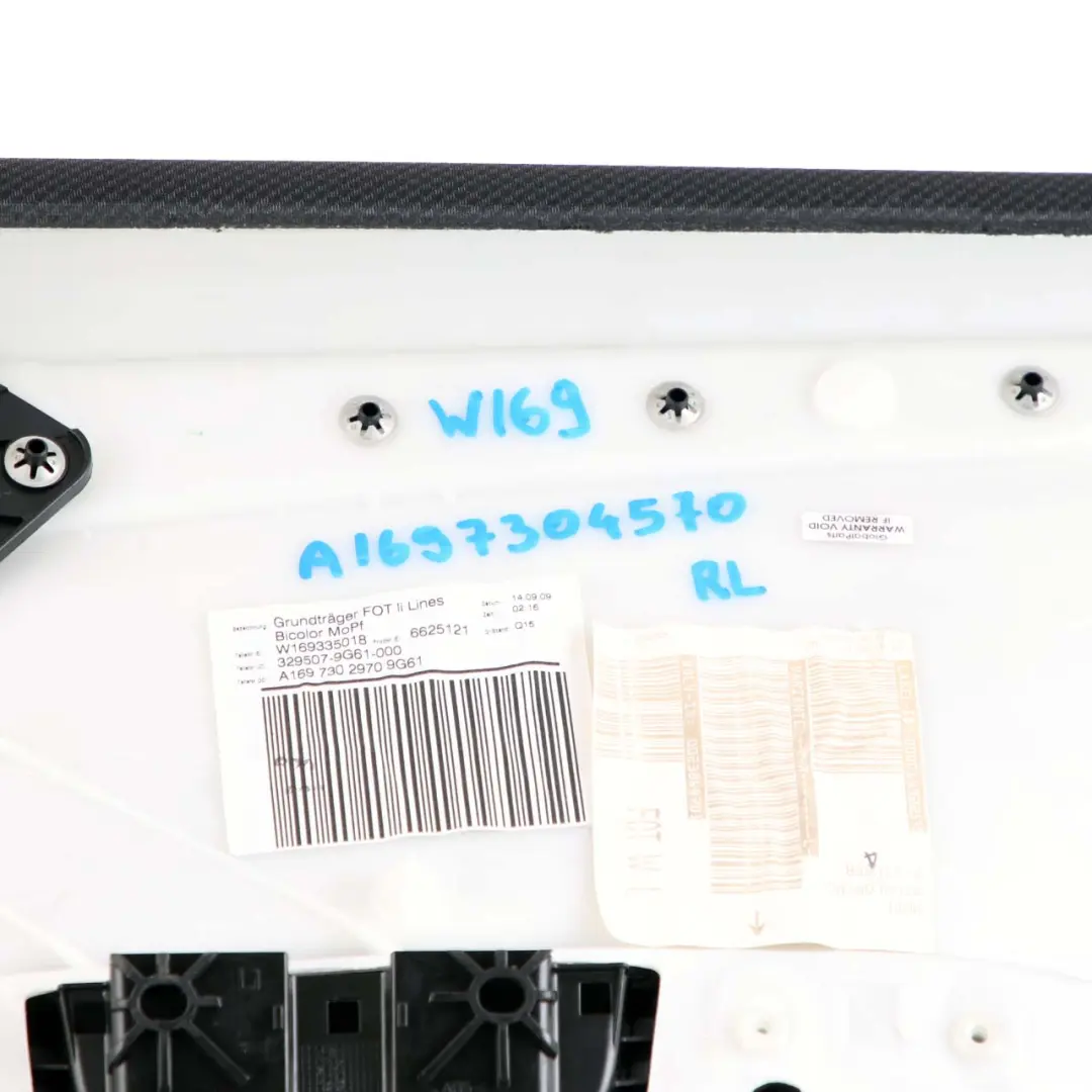 Mercedes-Benz A-Class W169 Rear Left N/S Door Card Trim Panel Cloth Black to with Part number A1697304570 Mercedes-Benz A-Class W169 Rear Left N/S Door Card Trim Panel Cloth Black - SKU A1697304570 - Part number A1697304570