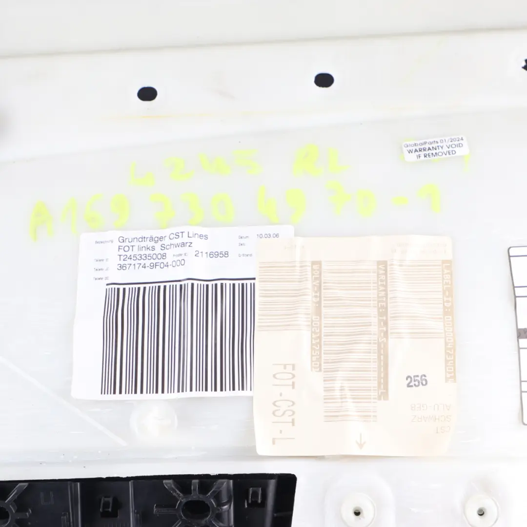 Left N/S Door Card Trim Panel Cloth Black to Mercedes W245 Rear with Part number A1697304970 Mercedes W245 Rear Left N/S Door Card Trim Panel Cloth Black - SKU A1697304970-1 - Part number A1697304970