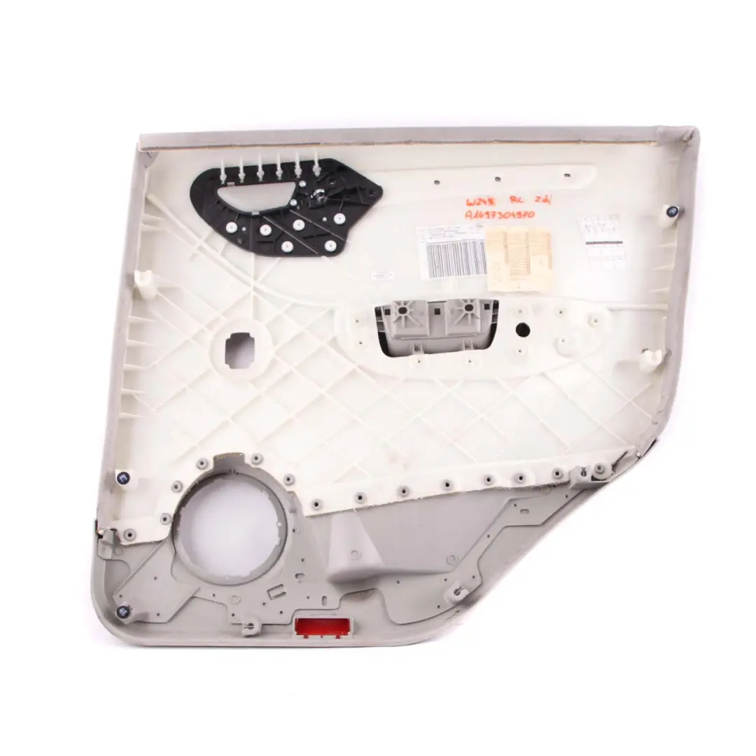 Mercedes W245 Door Card Rear Left N/S Trim Panel Cover Cloth Alpaca Grey - SKU A1697304970-2 - Part number A1697304970