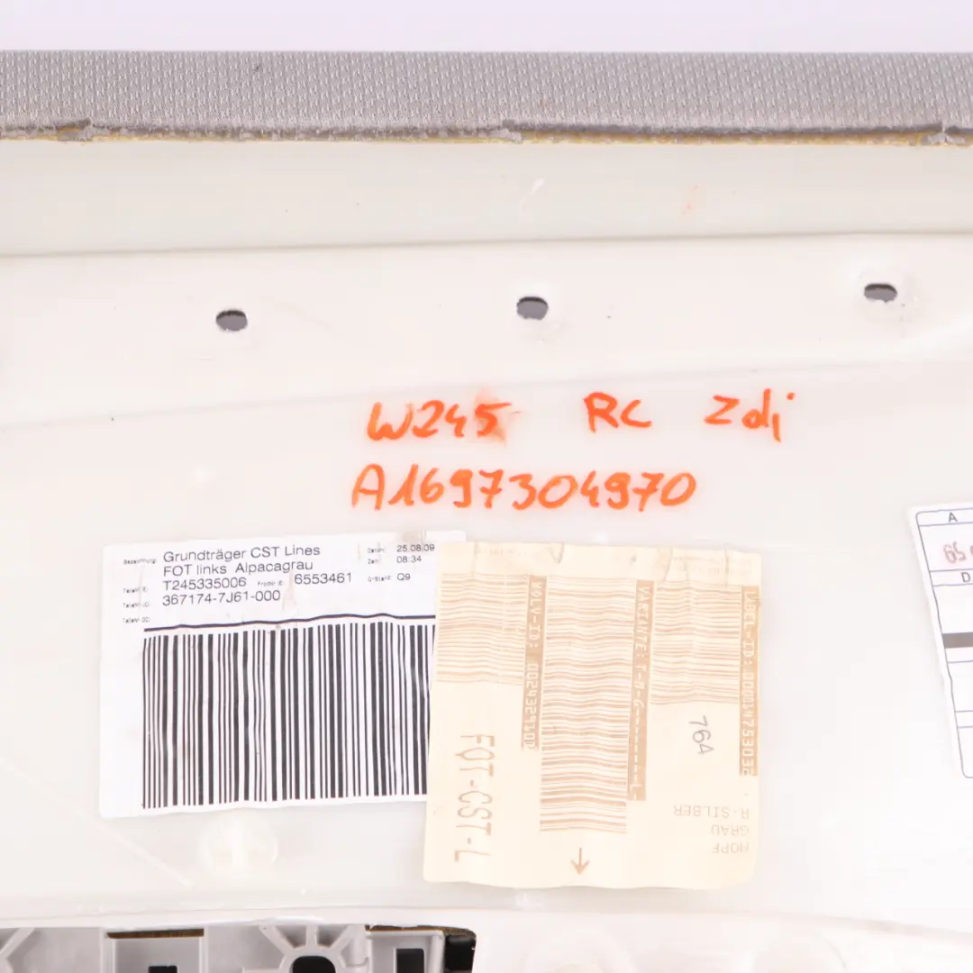 Door Card Rear Left N/S Trim Panel Cover Cloth Alpaca Grey to Mercedes W245 with Part number A1697304970 Mercedes W245 Door Card Rear Left N/S Trim Panel Cover Cloth Alpaca Grey - SKU A1697304970-2 - Part number A1697304970