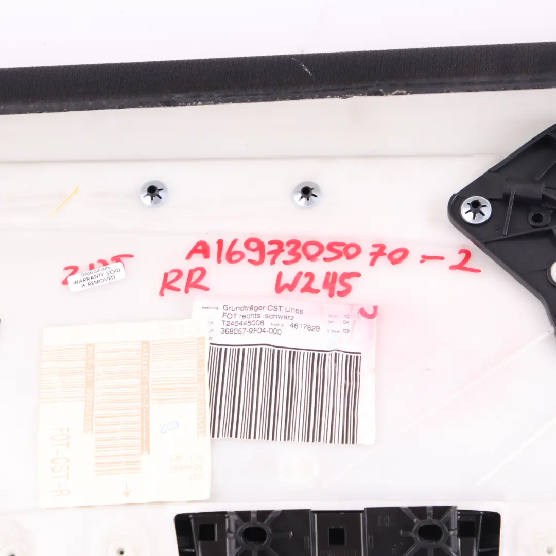  £Mercedes W245 Door Card Rear Right O/S Trim Panel Cloth Fabric Black - SKU A1697305070-2 - Part number A1697305070
