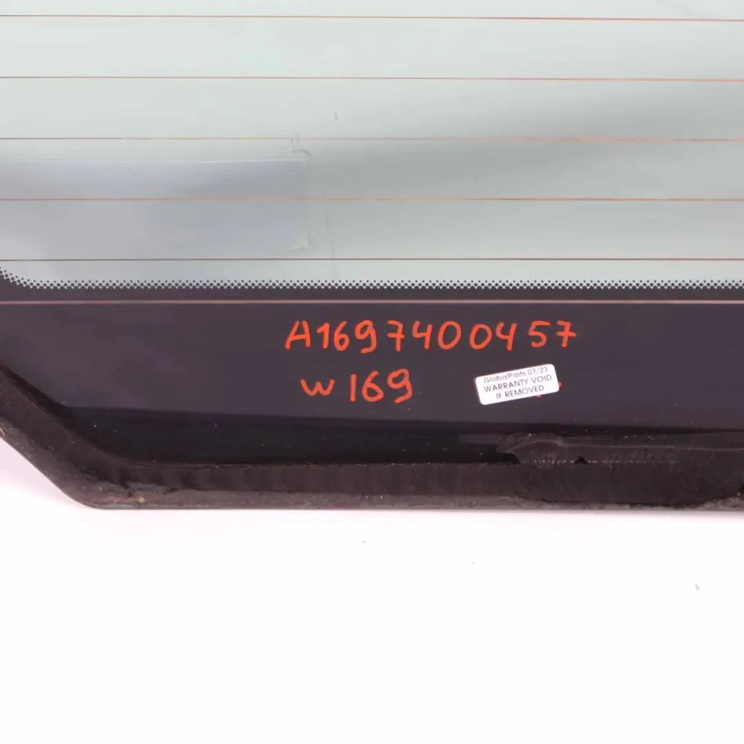 Fensterglas Heck Koffer Raum Heck Klappe Fenster AS2 Grün für Mercedes W169 mit Teilenummer A1697401057 Mercedes W169 Fensterglas Heck Koffer Raum Heck Klappe Fenster AS2 Grün - SKU A1697400457 - Teilenummer A1697401057