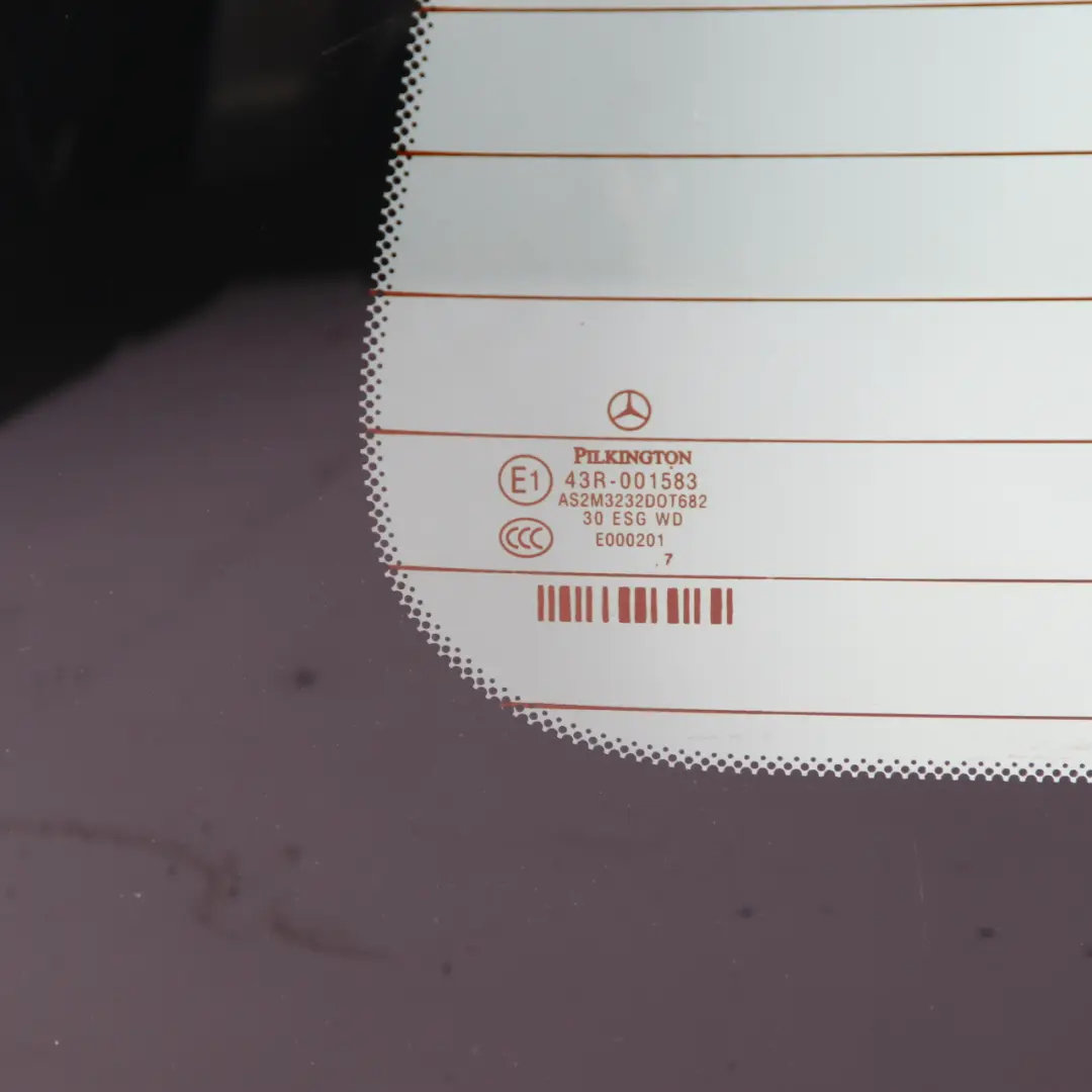 Cristal Trasero Maletero Portón Trasero AS2 Verde para Mercedes W169 con número de pieza A1697401057 Mercedes W169 Cristal Trasero Maletero Portón Trasero AS2 Verde - SKU A1697401057-1 - Número de pieza A1697401057