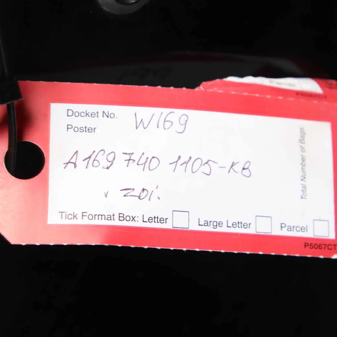 Boot Trunk Lid Tailgate Kosmos Black Metallic - 191 to Mercedes W169 with Part number A1697401105 Mercedes W169 Boot Trunk Lid Tailgate Kosmos Black Metallic - 191 - SKU A1697401105-KB - Part number A1697401105